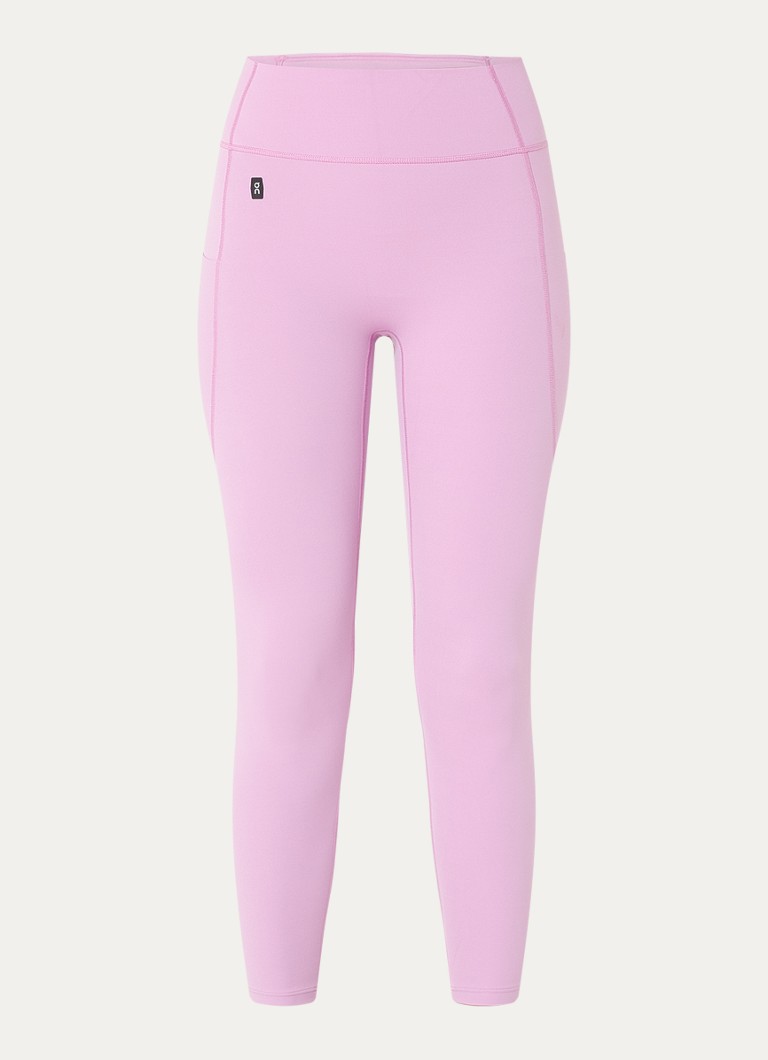 On Dames Studio high waist skinny fit cropped trainingslegging in de kleur Roze, maat: S
