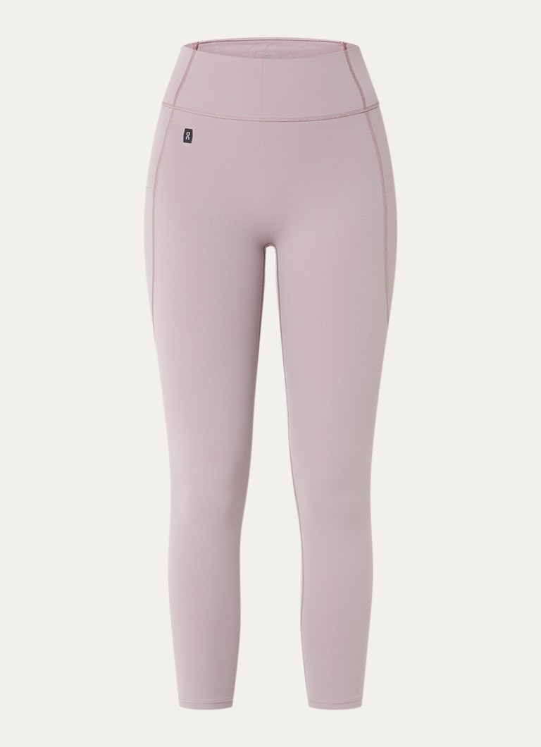 On Dames Studio high waist skinny fit cropped trainingslegging in de kleur Oudroze, maat: XS