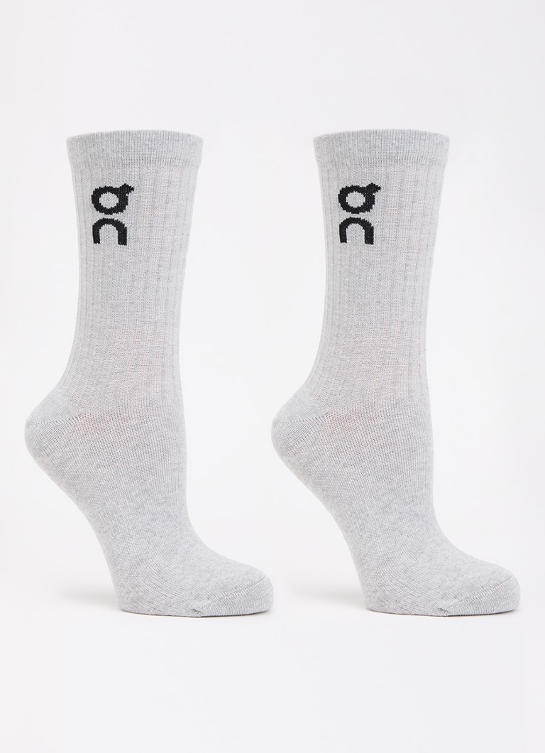 On Dames Sportsokken in 3-pack in de kleur Lichtgrijs, maat: 39-42,5