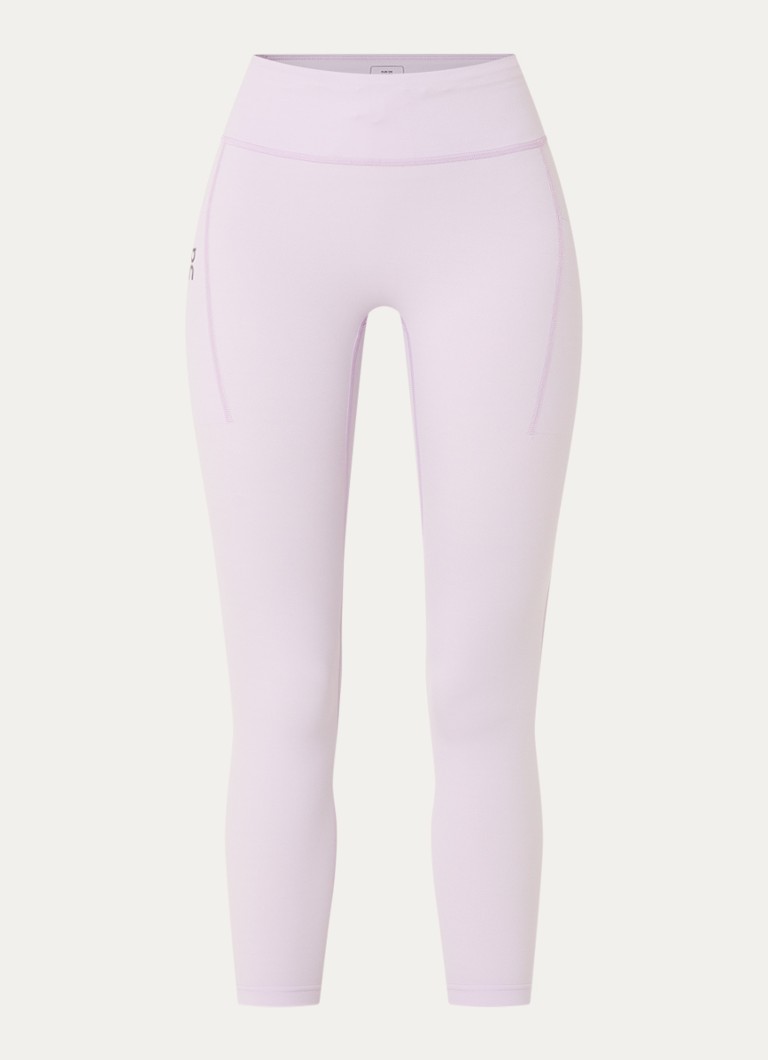 On Dames Performance high waist skinny fit trainingslegging met logo in de kleur Lichtroze, maat: XS