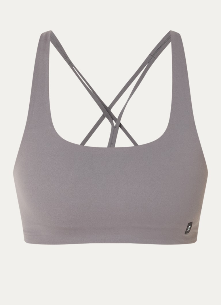 On Dames Studio sport bh met light support in de kleur Grijs, maat: XL