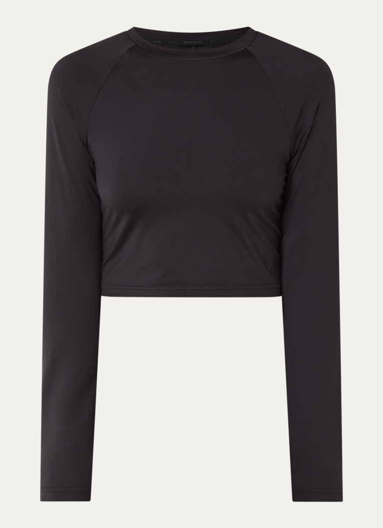 On Dames Studio cropped trainings longsleeve in de kleur Zwart, maat: M