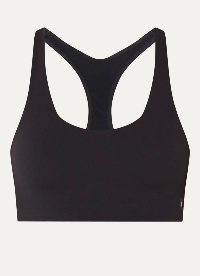 On Dames Studio Racerback sport bh met light support en uitneembare vulling in de kleur Zwart, maat: S