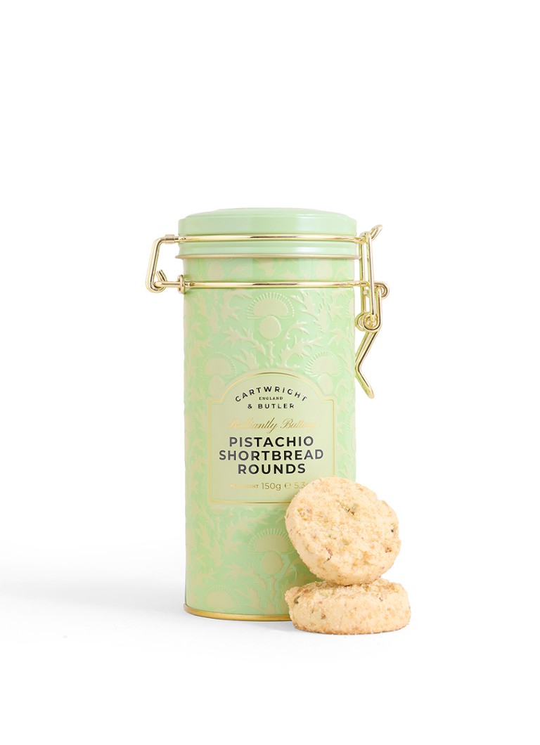 Cartwright & Butler Shortbread koekjes met pistache in blik 150 gram Beige - Deal