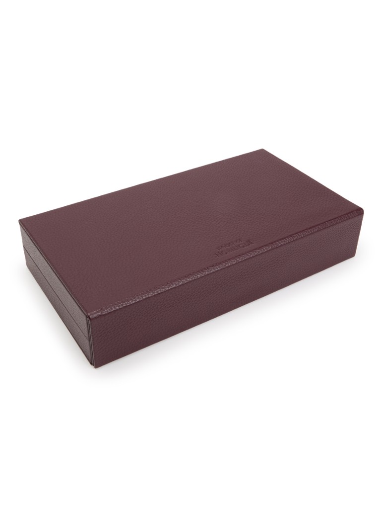 House of Nobilique Backgammon koffer van leer in de kleur Bruin, maat: 1MAAT