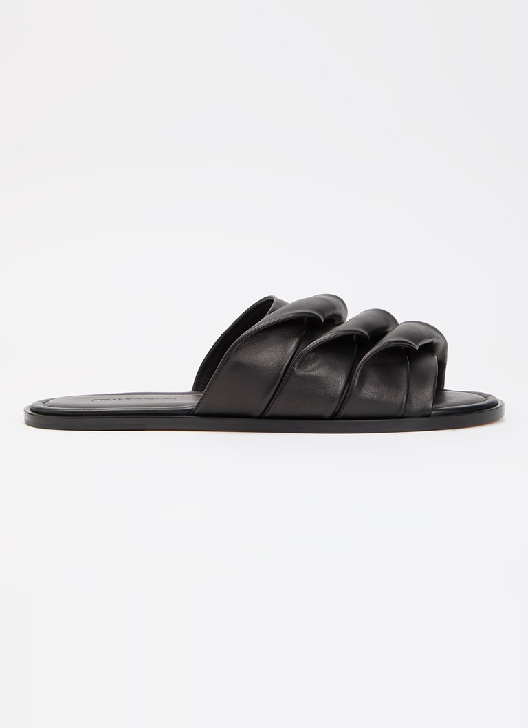 J.W. Anderson Heren Coil slipper van leer in de kleur Zwart, maat: 41