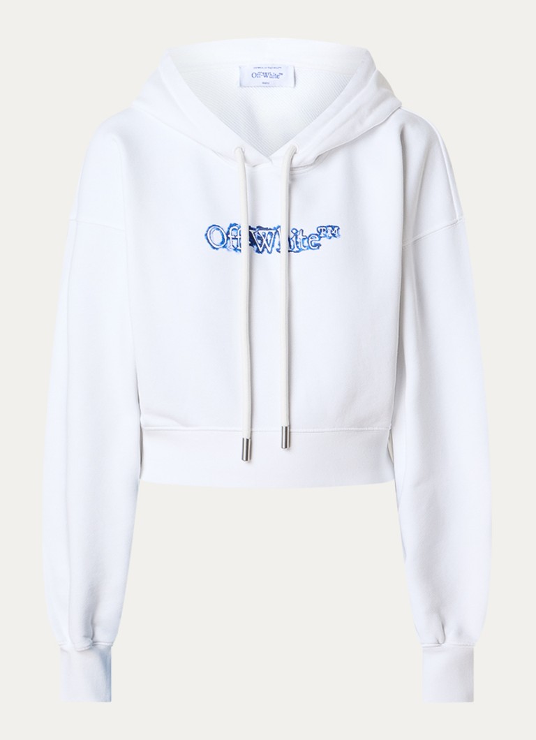 Off-White Dames Cloudy Arrow hoodie met logo in de kleur Wit, maat: S