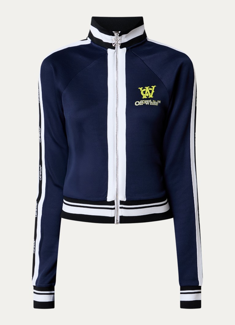 Off-White Dames Serena sweatvest met logo in de kleur Donkerblauw, maat: 38