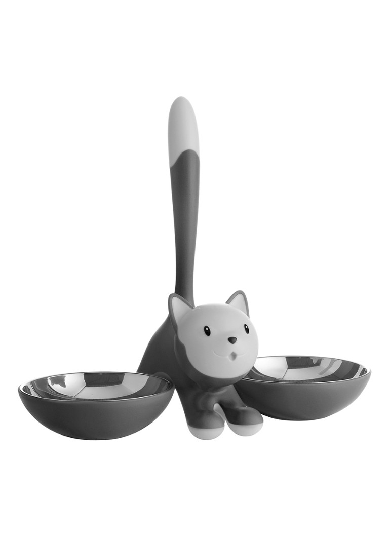Alessi Trigito kattenvoederbakje 32 cm Grijs - Deal