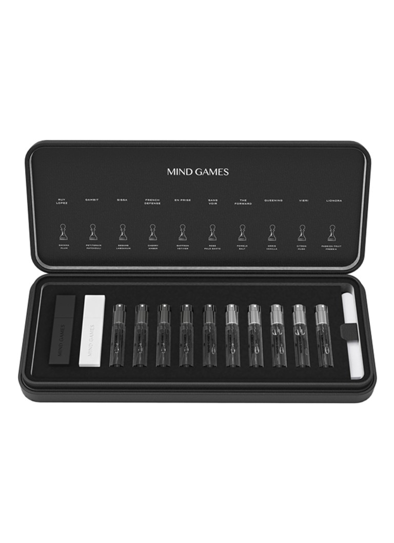 Mind Games Leather Discovery Set Soulmate Extrait de Parfum - mini parfumset 10x7,5ml Cadeausets - Deal