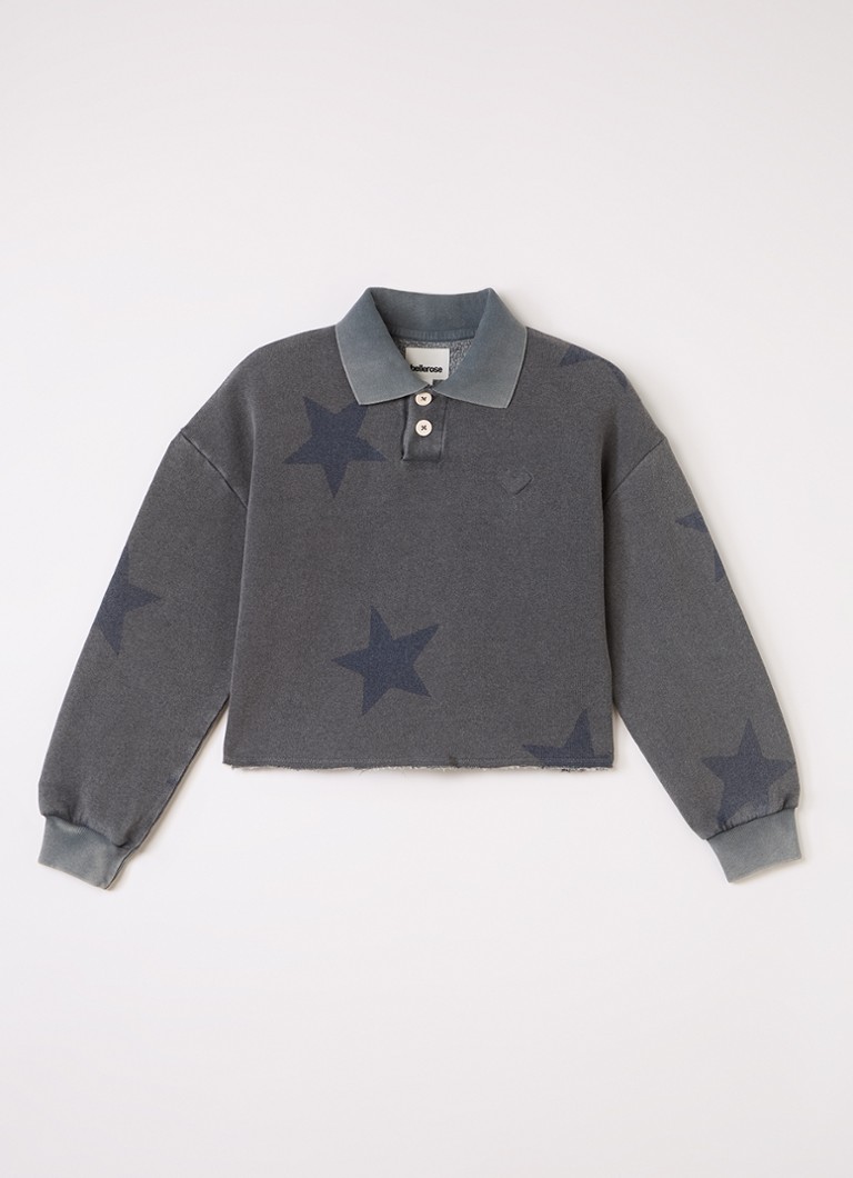 Bellerose Meisjes Fruto fijngebreide polo in de kleur Donkergrijs, maat: 164