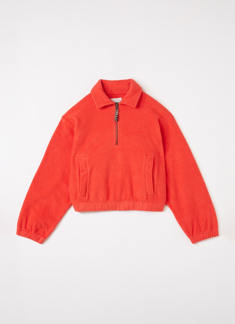 Bellerose Meisjes Mazzy sweater met halve rits in de kleur Rood, maat: 164