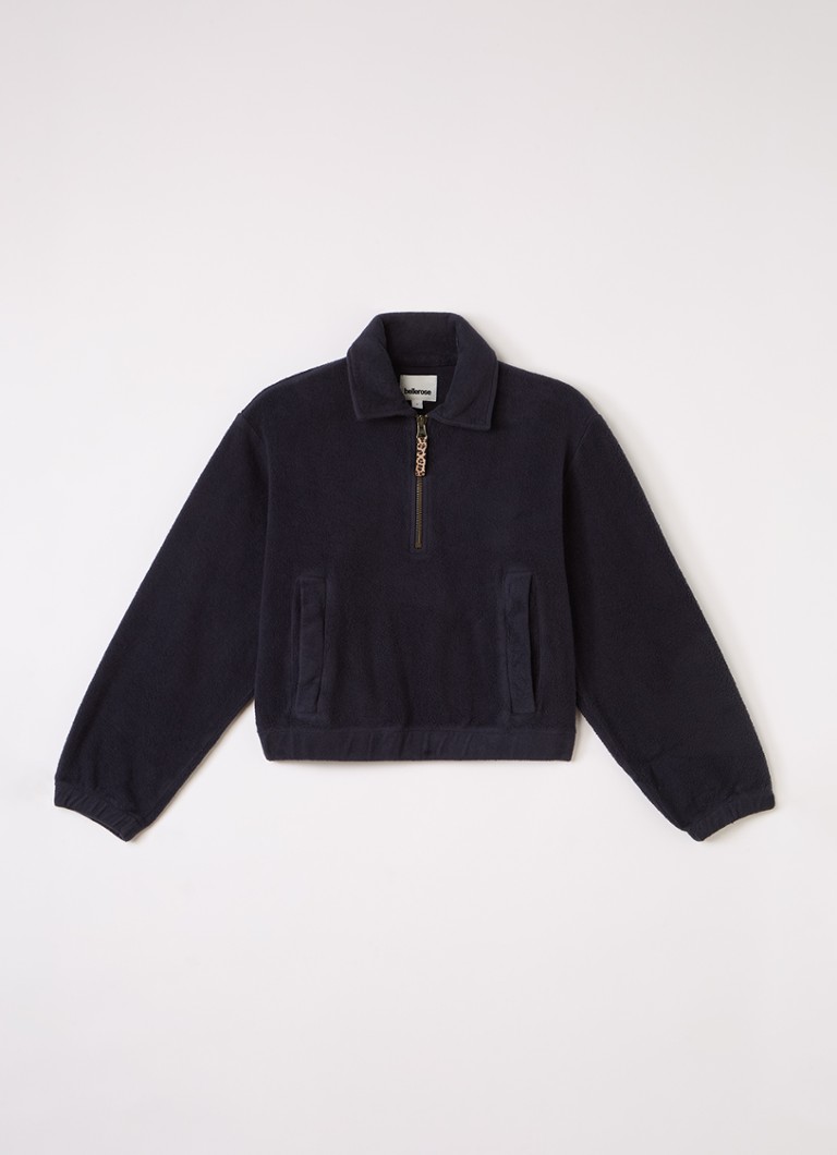 Bellerose Meisjes Mazzy sweater met halve rits in de kleur Donkerblauw, maat: 164