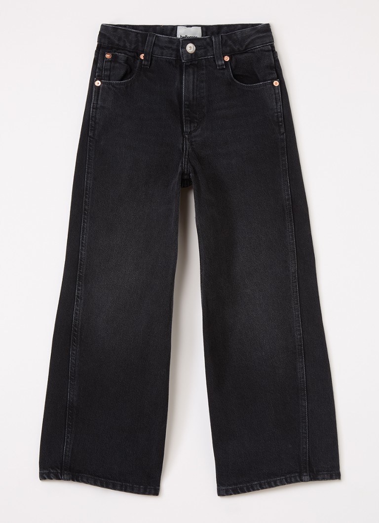 Bellerose Meisjes Wanda wide leg jeans met gekleurde wassing in de kleur Zwart, maat: 164