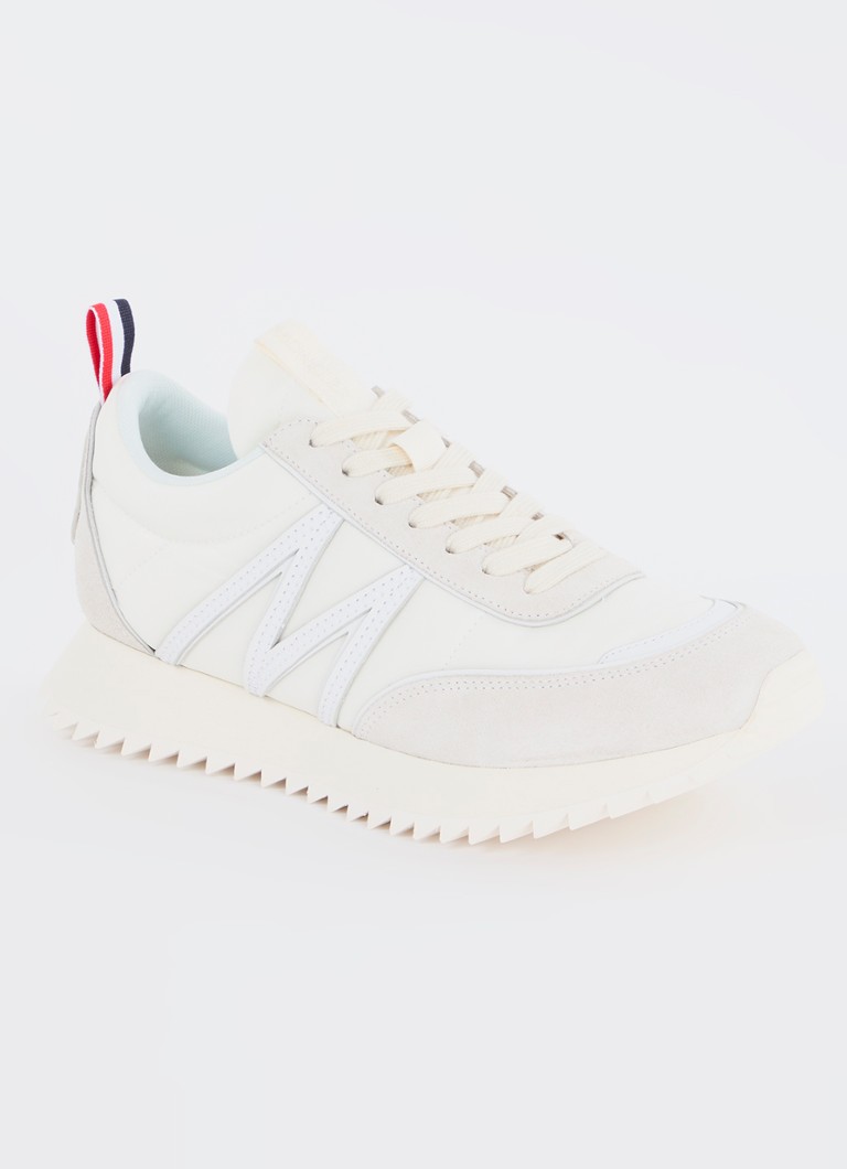 Moncler Heren Pacey sneaker met suéde details in de kleur Wit, maat: 40