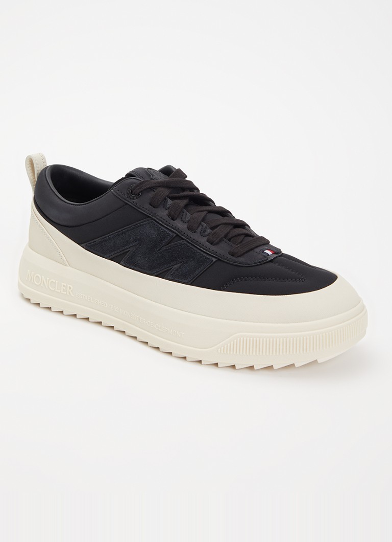 Moncler Heren Monpulse sneaker met suède details in de kleur Zwart, maat: 42