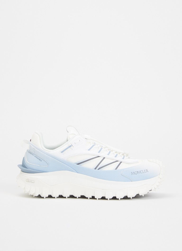 Moncler Heren Trailgrip Gore-Tex sneaker met leren details in de kleur Lichtblauw, maat: 42