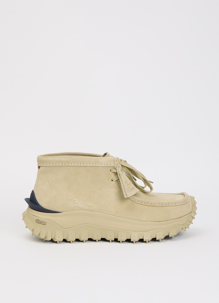 Moncler Heren Trailgrip Wallabee GTX veterboot van suède in de kleur Beige, maat: 44