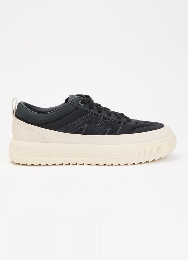 Moncler Heren Altive sneaker met nubuck details in de kleur Zwart, maat: 44