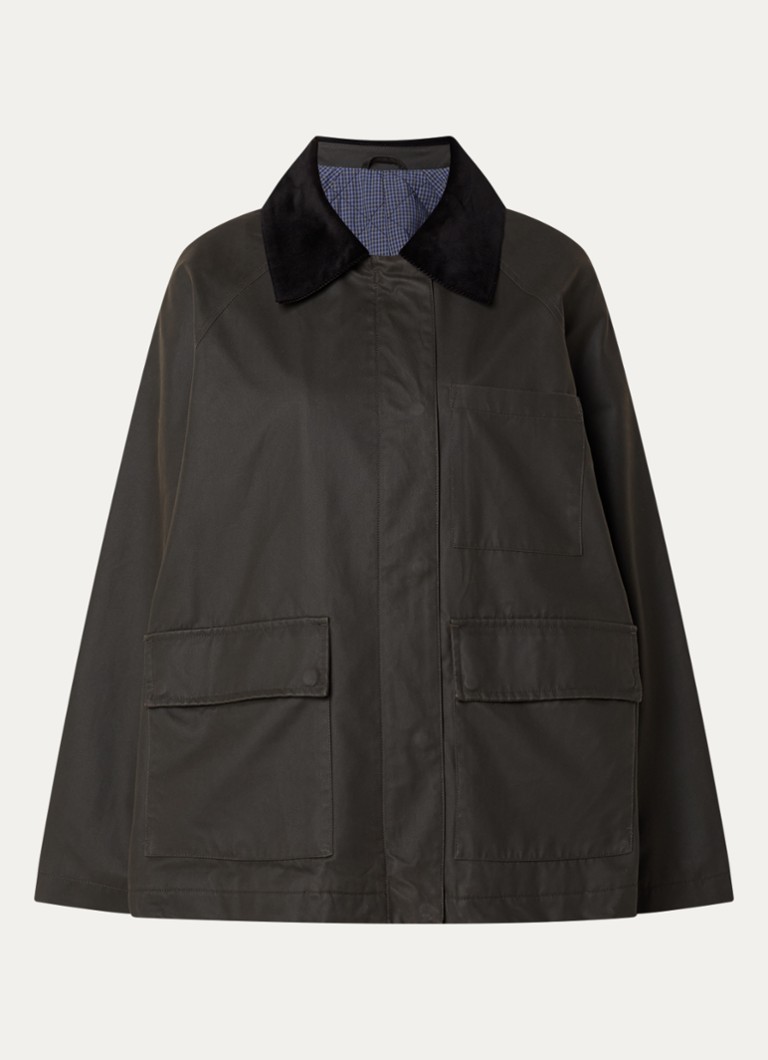 Boii Studios Dames Gertrud oversized jack met klepzakken in de kleur Donkerbruin, maat: ONE SIZE