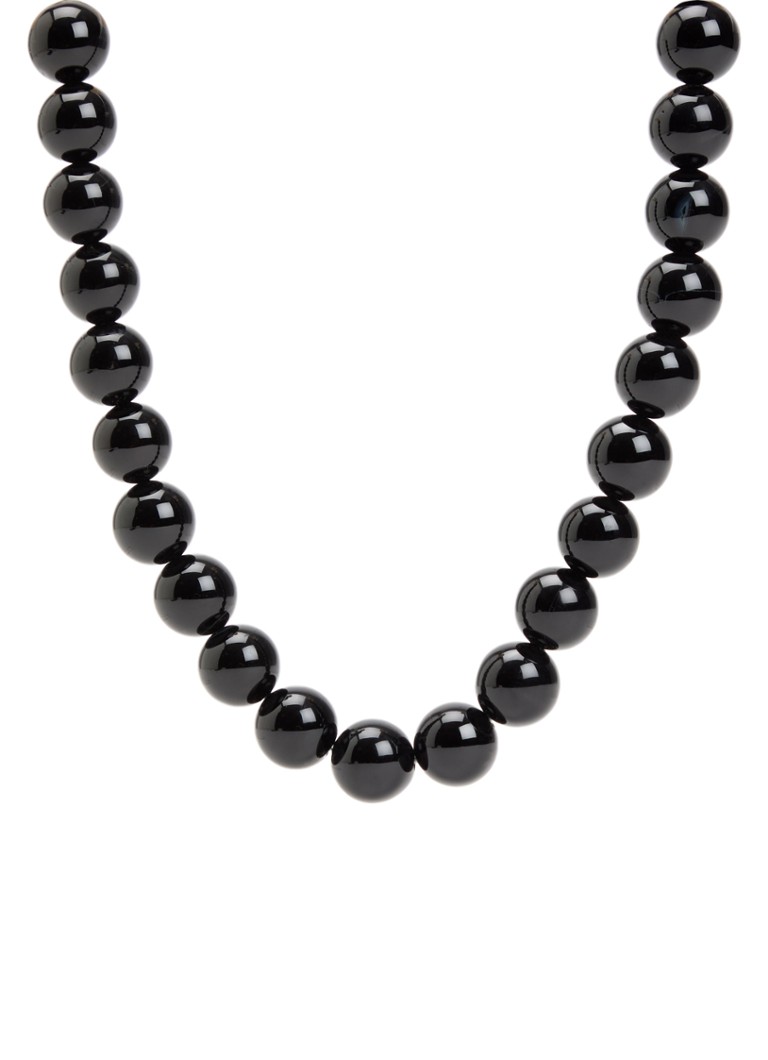 Babs The Label Dames Midnight Black kralenketting verguld