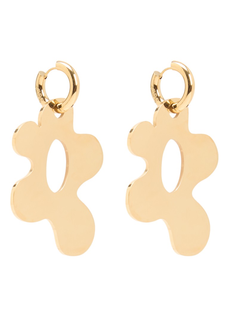 Babs The Label Dames Wild Bloom oorringen verguld met hanger