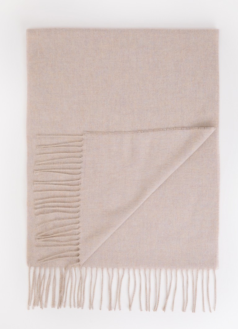 Fraas Dames Sjaal met franjes 200 x 35 cm in de kleur Oudroze, maat: 35/200