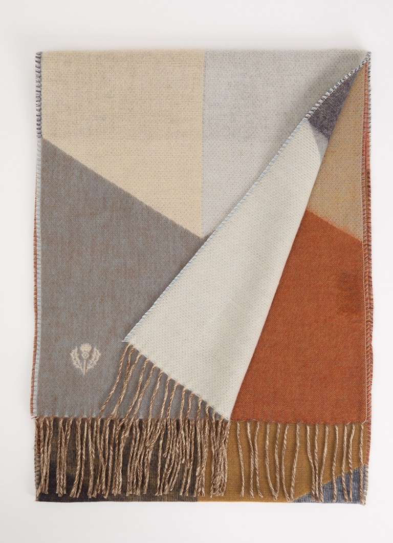 Fraas Dames Sjaal met print 180 x 35 cm in de kleur Grijs, maat: 35/200