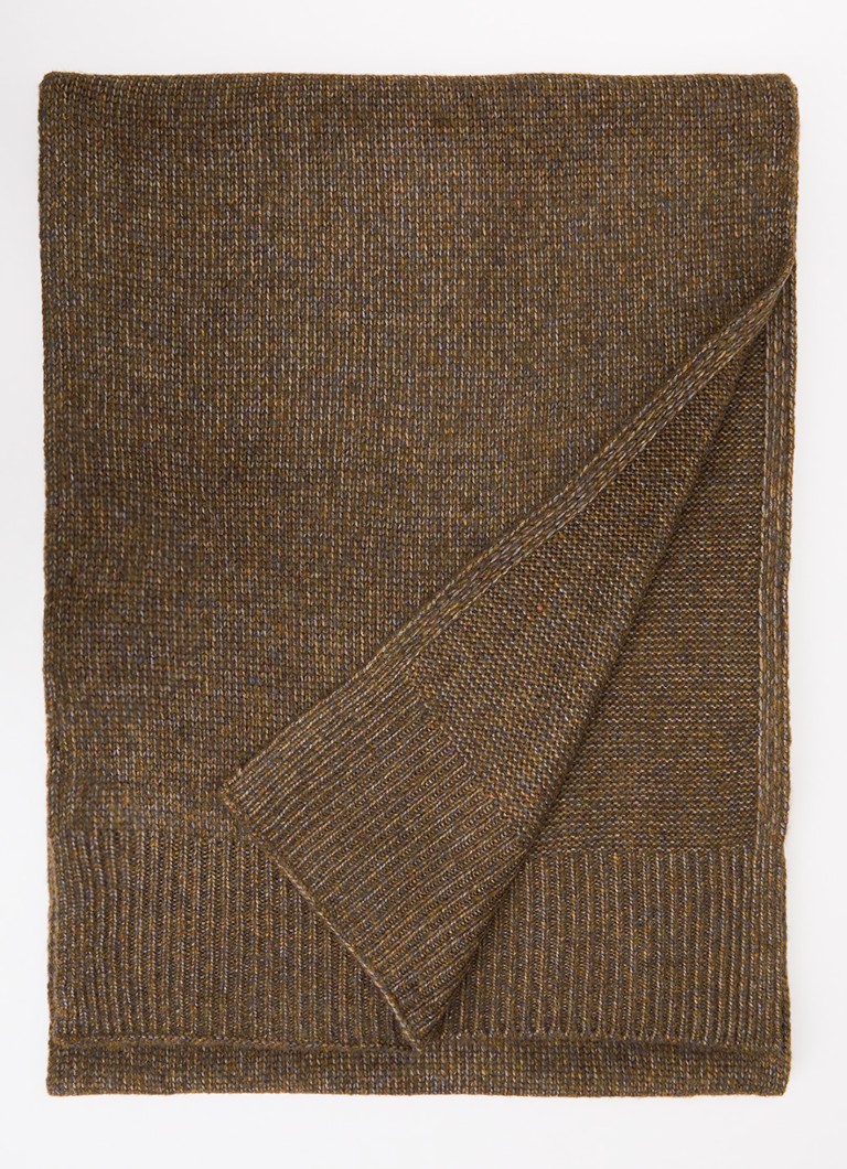 Fraas Dames Sjaal in scheerwolblend 200 x 35 cm in de kleur Khaki, maat: 35/200