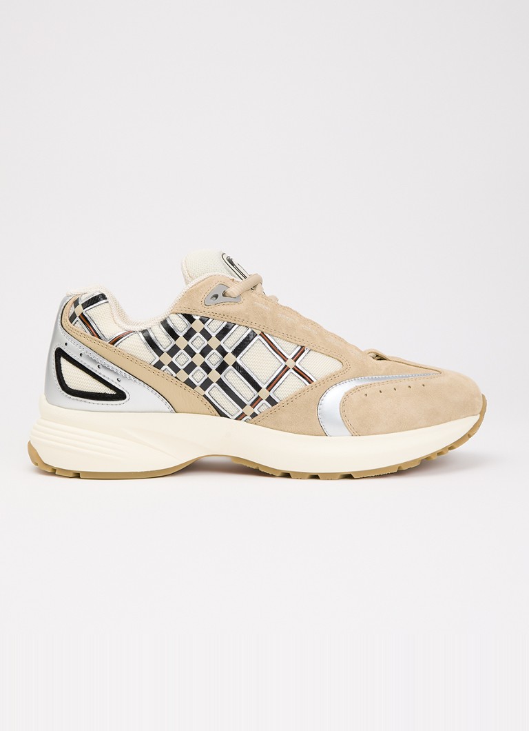 Burberry Heren Sneaker met kalfssuède details in de kleur Beige, maat: 43