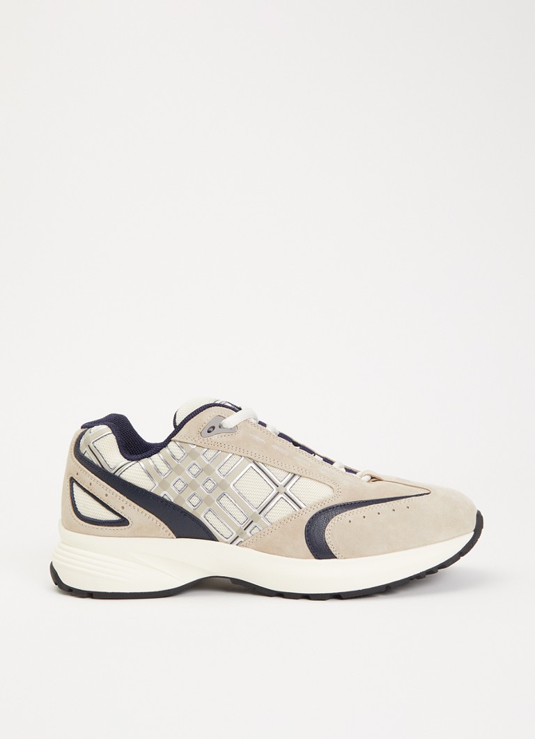Burberry Heren Eclipse sneaker met kalfssuède details in de kleur Beige, maat: 42