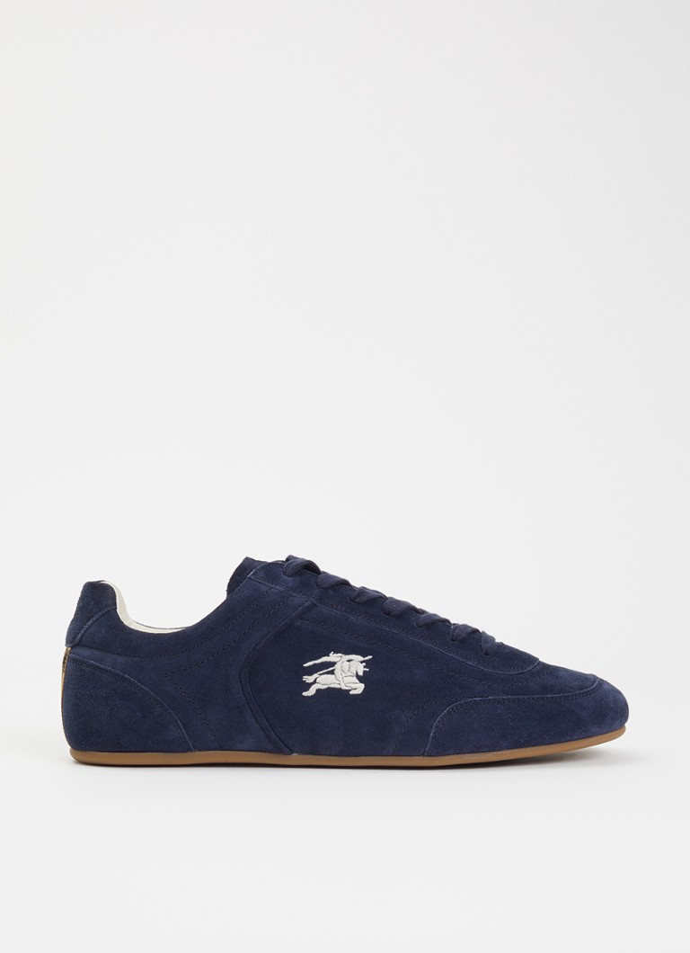 Burberry Heren Knight sneaker van kalfssuède in de kleur Donkerblauw, maat: 45