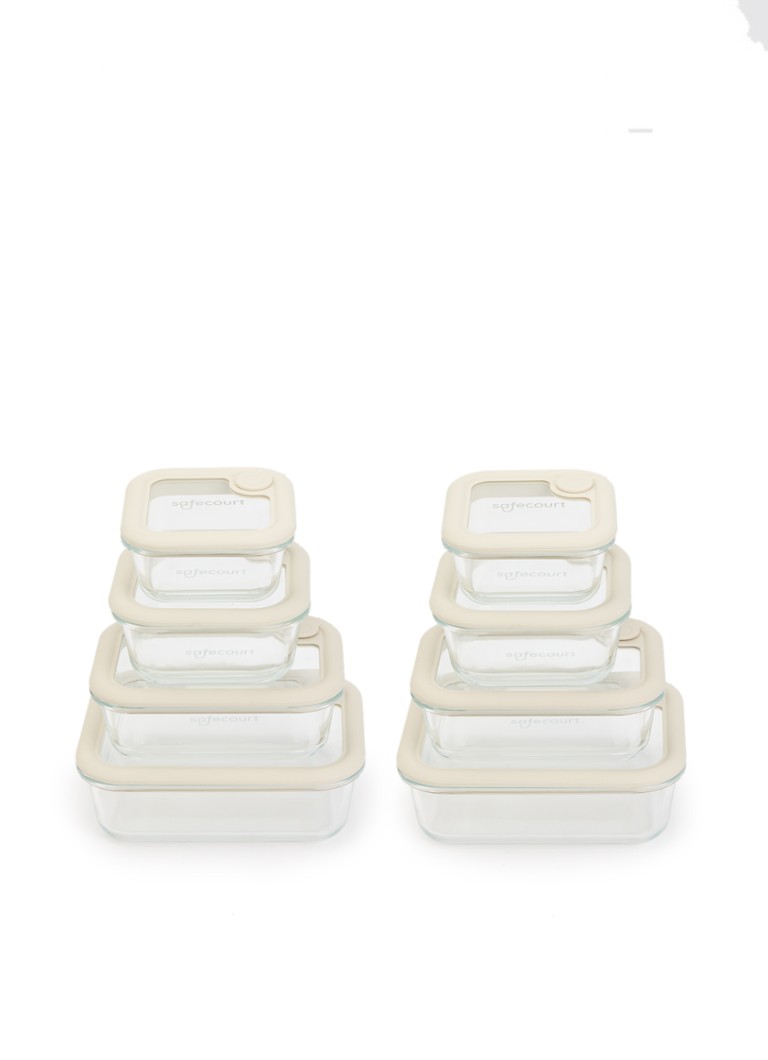 Safecourt Foodstorage vershouddoos set van 8 Beige - Deal