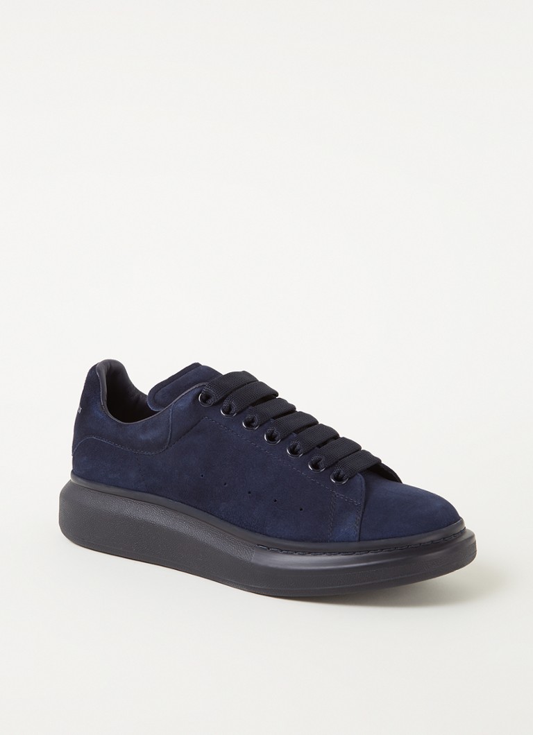 Alexander McQueen Heren Oversized sneaker van suède in de kleur Blauw, maat: 42