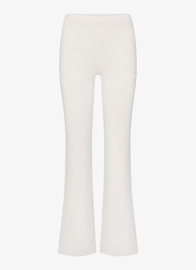 NikeSKIMS Dames Airy low waist flared fit trainingslegging met logo in de kleur Ivoor, maat: XL