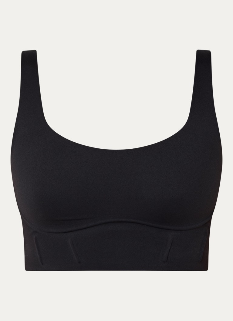 NikeSKIMS Dames Matte sport bh met medium support in de kleur Zwart, maat: S