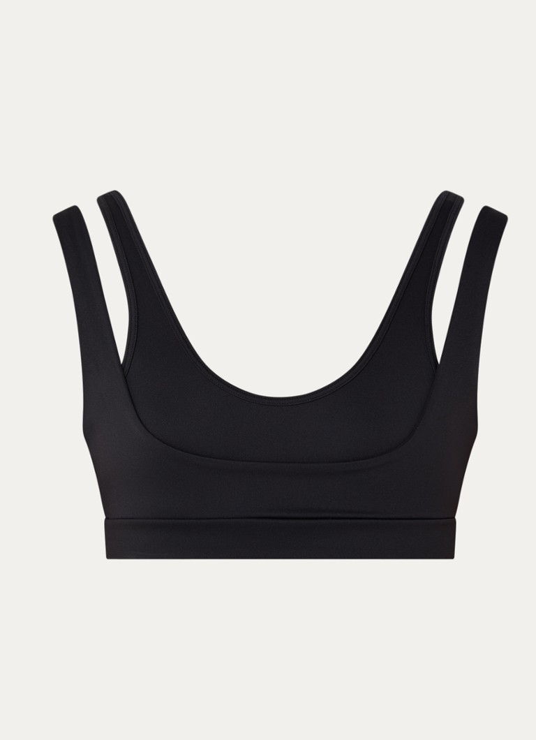 NikeSKIMS Dames Matte sport bh met light support in de kleur Zwart, maat: S