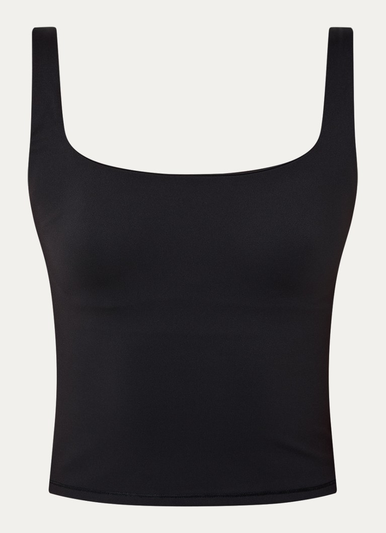 NikeSKIMS Dames Matte trainings crop top met stretch in de kleur Zwart, maat: M