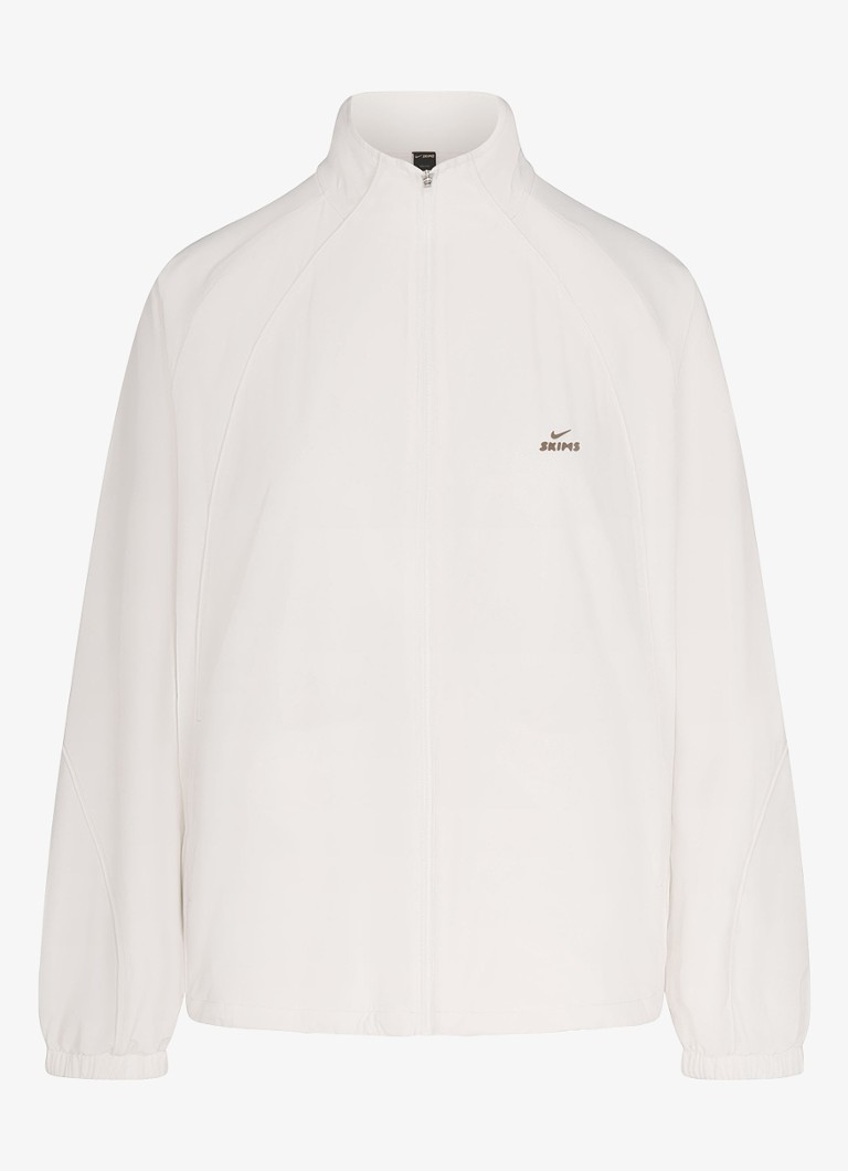 NikeSKIMS Dames Oversized trackvest met logo en ritszakken in de kleur Ivoor, maat: S