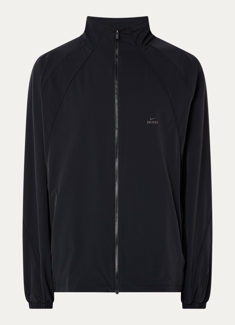 NikeSKIMS Dames Oversized trackvest met logo en ritszakken in de kleur Zwart, maat: L