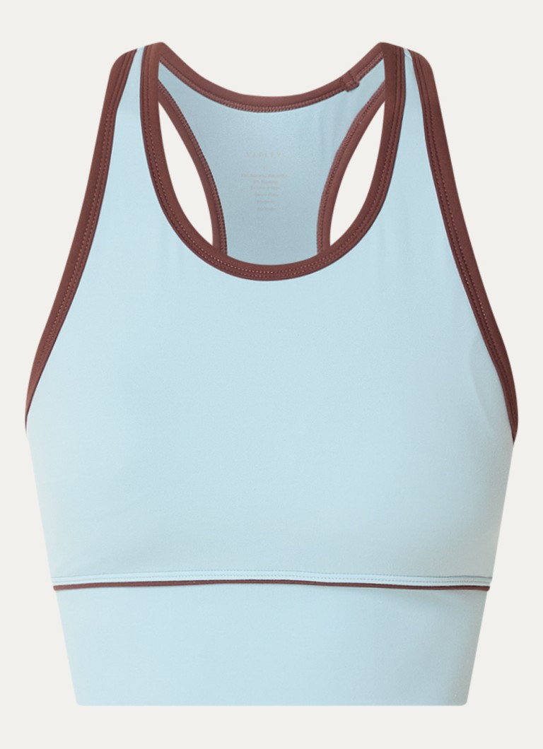 Varley Dames Always Jay sport bh met light support in de kleur Lichtblauw, maat: S