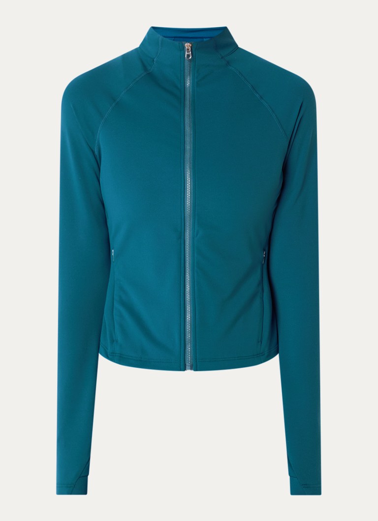 Varley Dames Always trainingsvest met ritszakken in de kleur Aquablauw, maat: XL