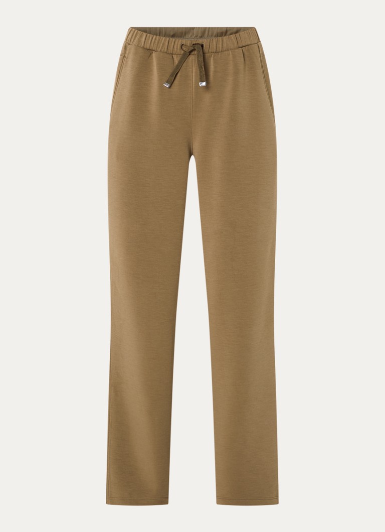 Varley Dames Wilfred high waist tapered fit joggingbroek met steekzakken in de kleur Mosgroen, maat: XS