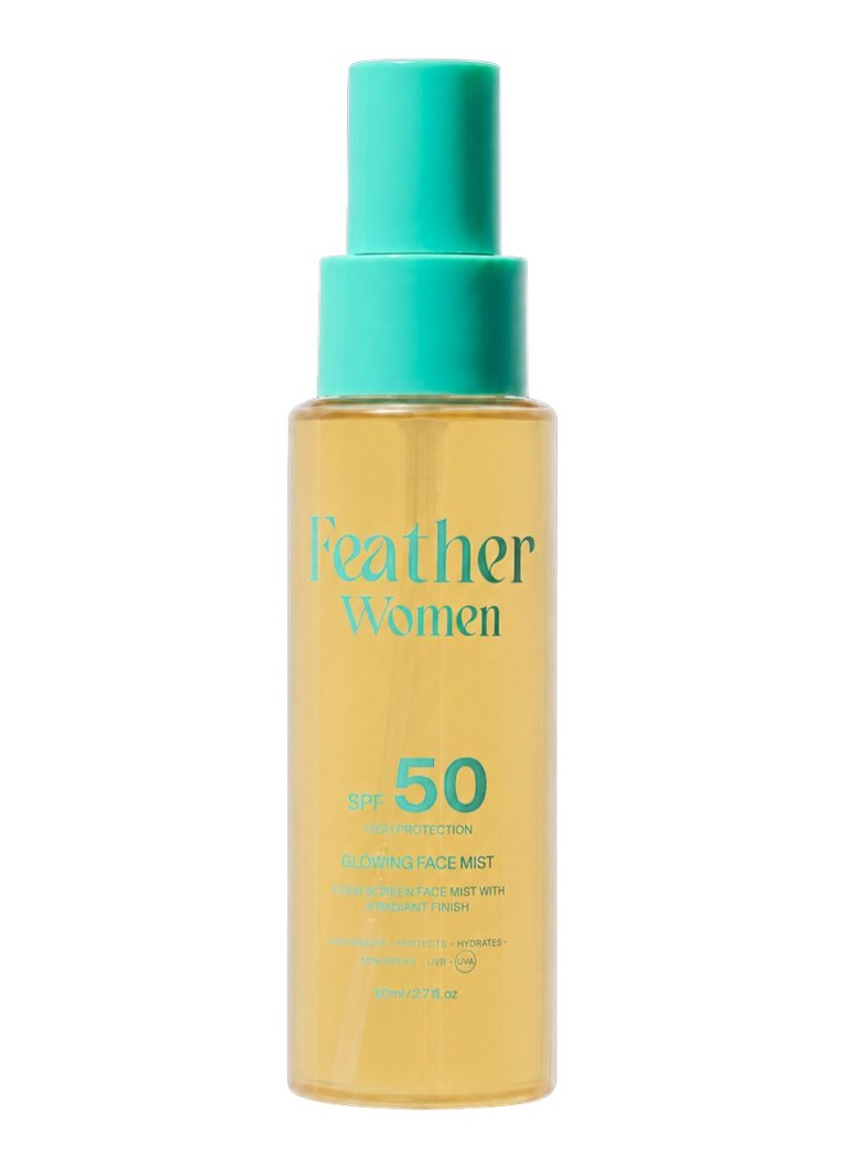 Feather Women Glowing Face Mist - zonnebrand gezicht 80ml Verzorging - Deal