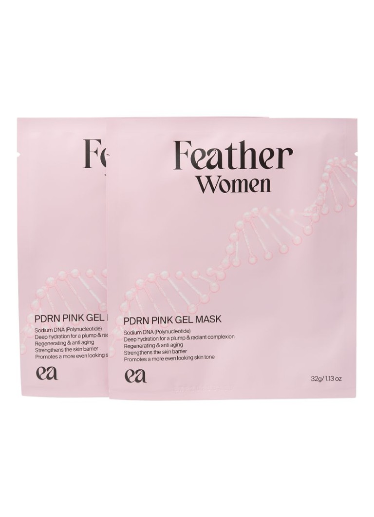 Feather Women PDRN Pink Gel Mask - gezichtsmasker 32g Verzorging - Deal