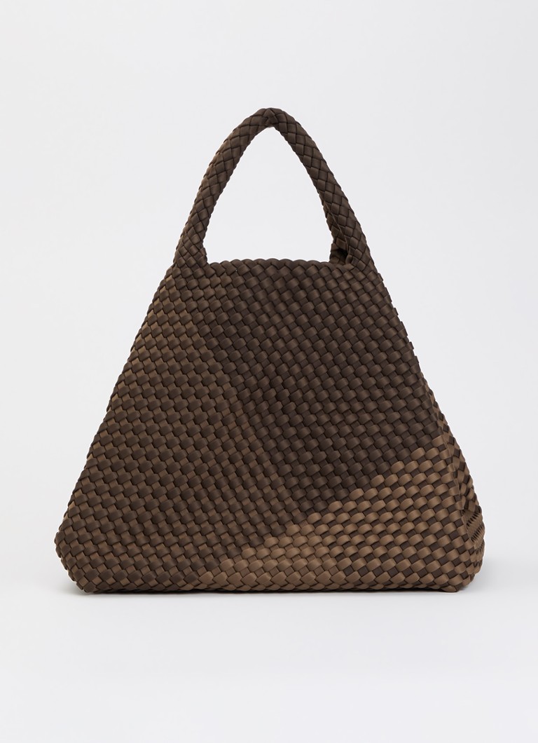 Marrea Dames Large Stripe handtas in de kleur Donkerbruin, maat: OS