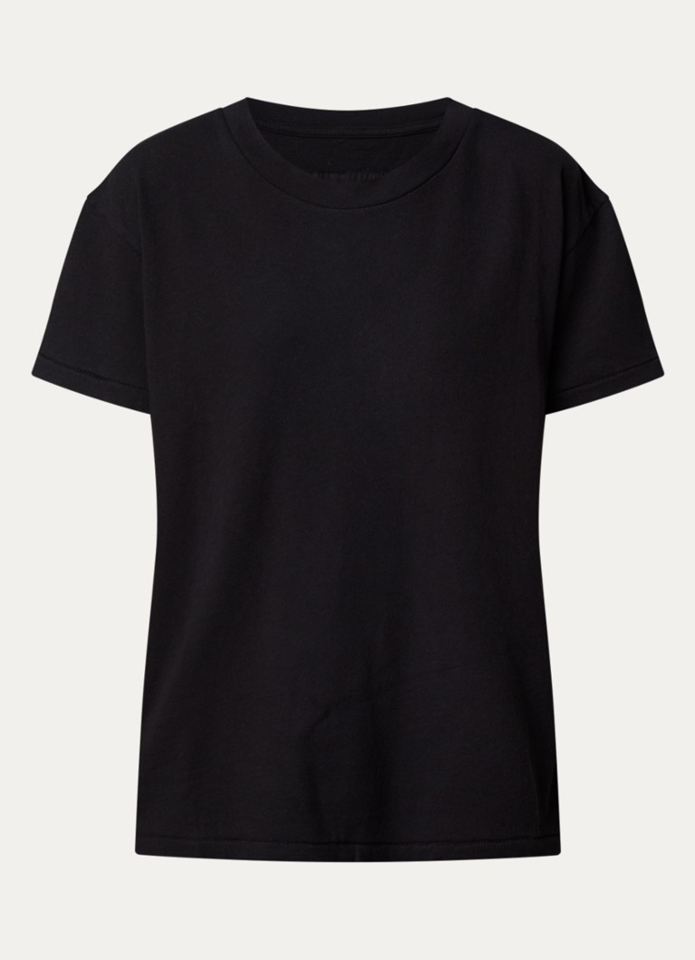 Nili Lotan Dames Brady T-shirt met ronde hals in de kleur Zwart, maat: XS