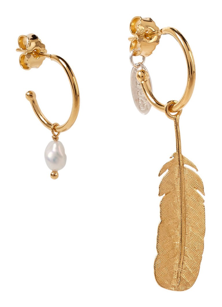 Wouters & Hendrix Dames Asymmetric oorringen verguld