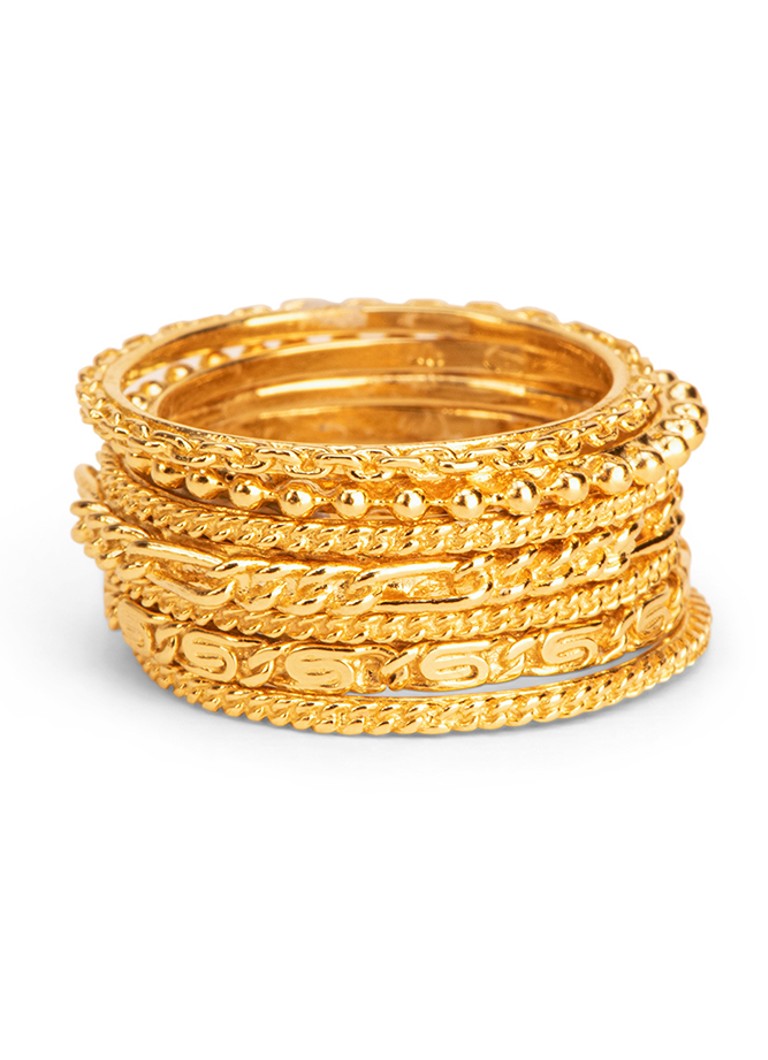 Wouters & Hendrix Dames Ring verguld in de kleur Goud, maat: 54