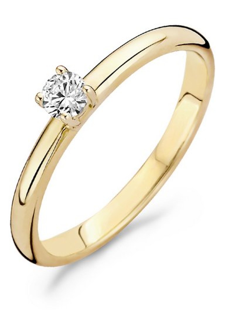 Blush Dames Ring van 14 karaat geelgoud met zirkonia 1112YZI in de kleur Geelgoud